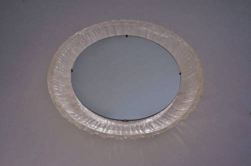 Illuminated mirror by Hillebrand, circular 1970`s ca, German